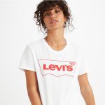 Dámské tričko Levi's® THE PERFECT TEE BW OUTLINE T2 WHITE+ GRA 1736907710 | M