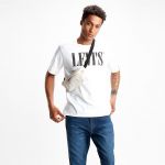 Pánské tričko Levi's® RELAXED GRAPHIC TEE 90'S SERIF LOGO WHIT 6997800260 | XL