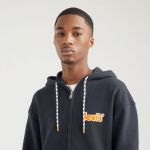 Levi's® RELAXED GRAPHIC ZIP UP POSTER ZIP CAVIAR