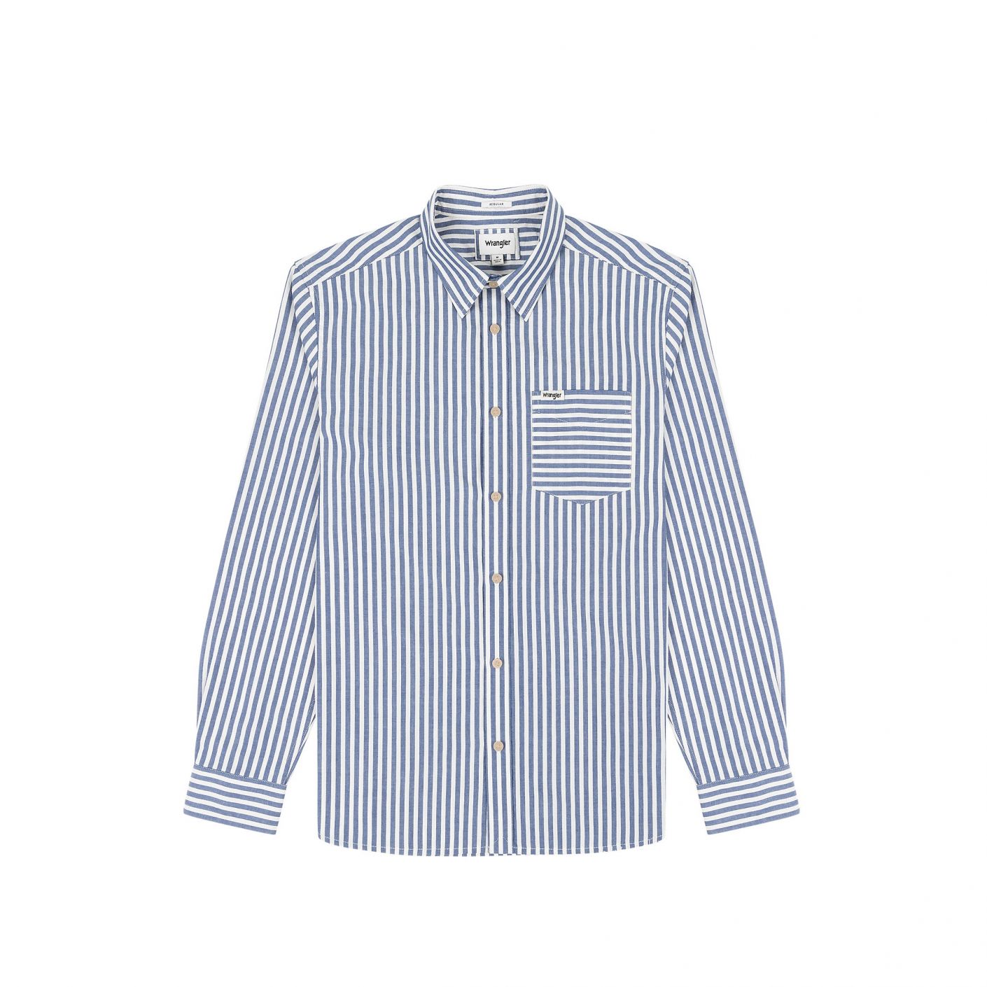 Pánská košile Wrangler 1 POCKET SHIRT WRANGLER BLUE W5A24MX05 L